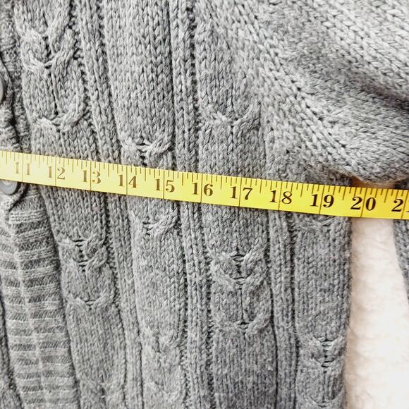 Sweater Cardigan 1X Gray Alpaca Knit Quiet Luxury Heritage Classic Old Money - Picture 3 of 9